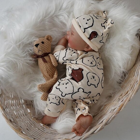 🆕17Inch Full Body Viny Newborn Baby Poseable Limbs Cute Boy Jason Reborn Baby - Picture 7 of 9